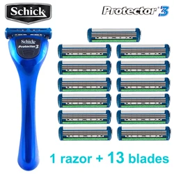 2021 New Original Genuine Schick Protector 3 diamond razor Set Beard Shaving Machine Manual shaver Best 3d man razor blades