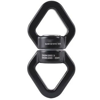 

30Kn Outdoor Rock Climbing Carabiner Swivel Connector Universal Gimbal Ring Yoga Swing Hammock Rope Swivel Rotational Connector