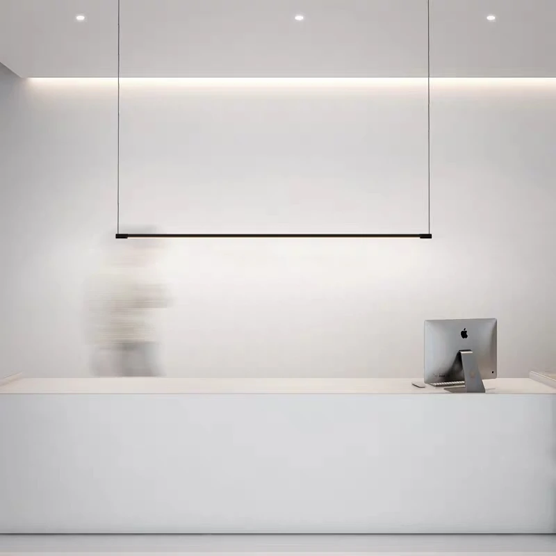 

Modern Pendant Chandelier for Office Dining room Kitchen Aluminum Long Tube lamp Modern Chandelier Lighting fixtures Ac110-220