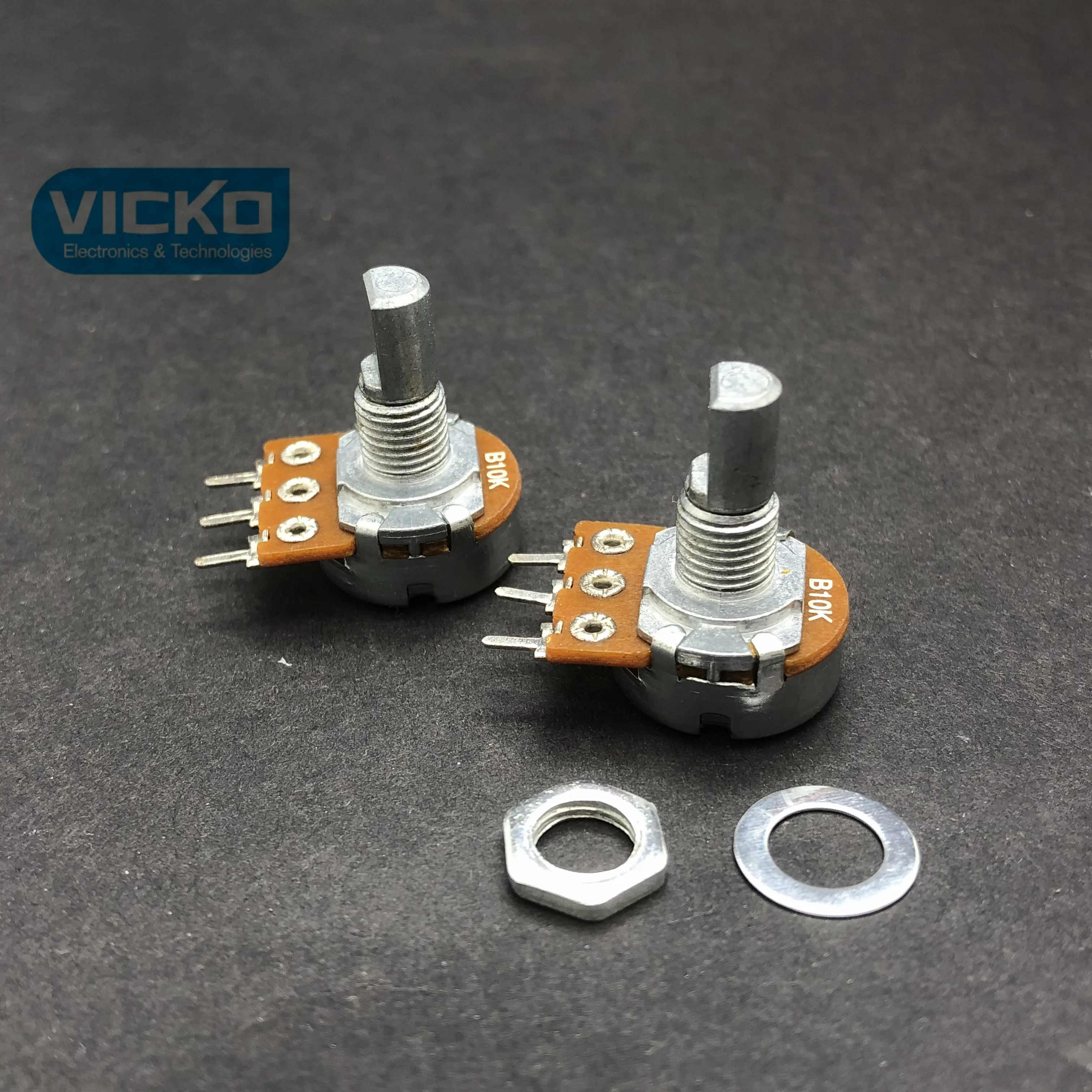 

[YK] 148 type ALPHA B1K B10K A1M single volume potentiometer with step 41 point shaft 15mm 15MMF D shaft switch 3 foot