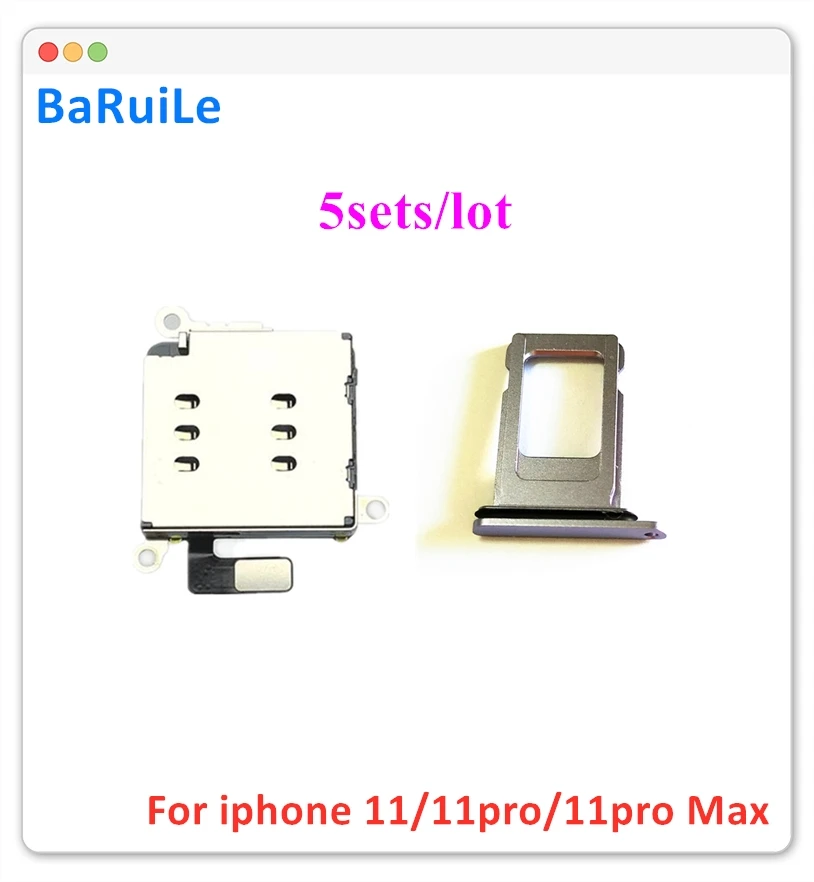 BaRuiLe 5 комплектов адаптер для считывания двух Sim карт + держатель лотка с двумя