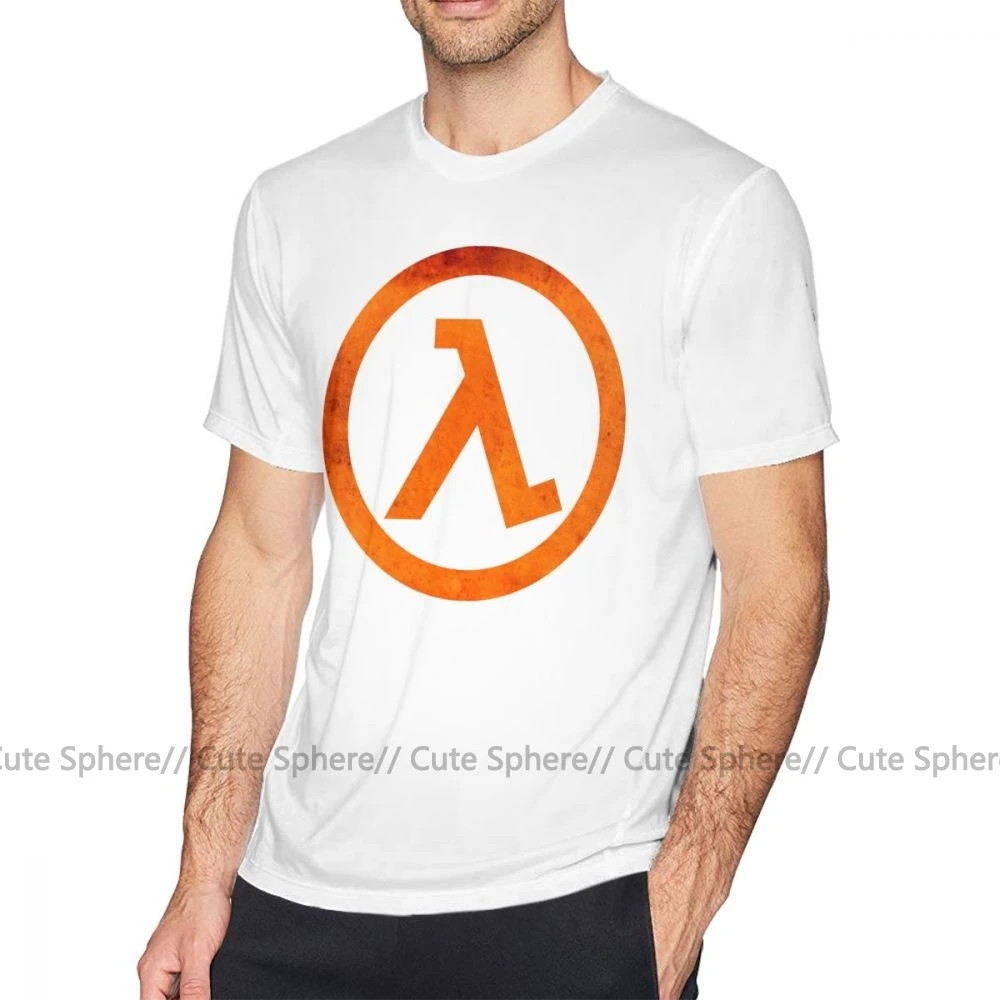 Футболка Half Life GEEK Half Life, футболка с логотипом ржавчины, Мужская футболка 6xl, 100 хлопок, забавная Повседневная футболка с короткими рукавами и принтом - Цвет: White