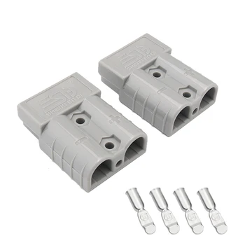 

1 Pair Silver Plating 50A 600V Grey Power Connectors PLUG Apply To AWG Wire Terminal Connector Universal Wire Connector