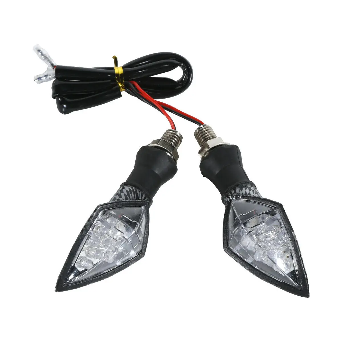 12V карбоновые поворотные сигналы янтарные Световые индикаторы лампы для универсального мотоцикла