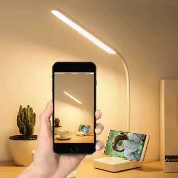 

15 LED table lamp dimmable reading eye protection USB charging table lamp bedroom living room decoration touch switch desk lamp