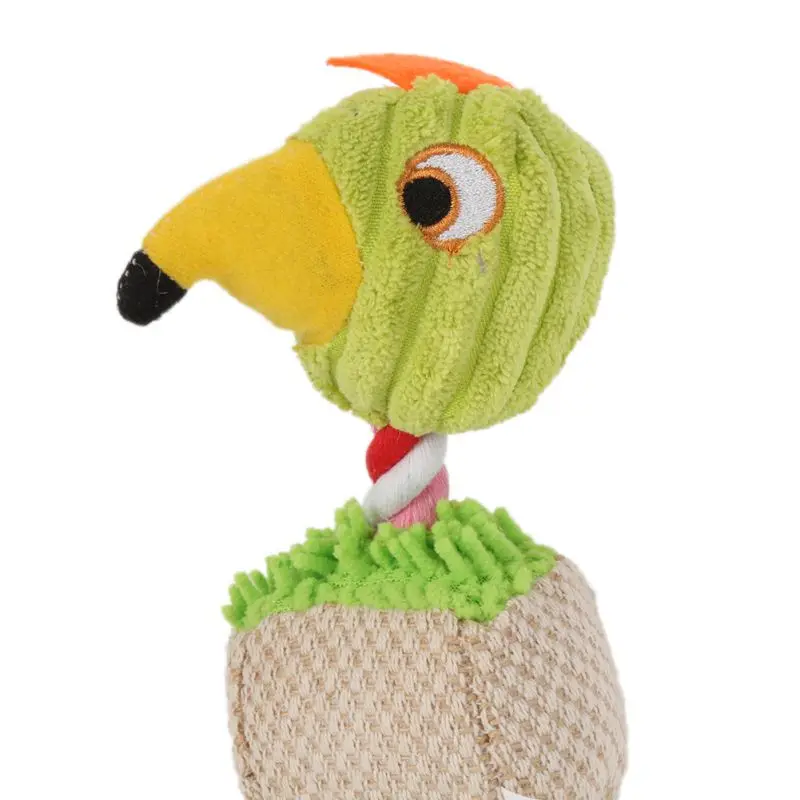Игрушки из хлопка для домашних животных маленькая кошка собака писк милый поставка плюшевый питомец утка игрушки с веревкой прекрасный папа