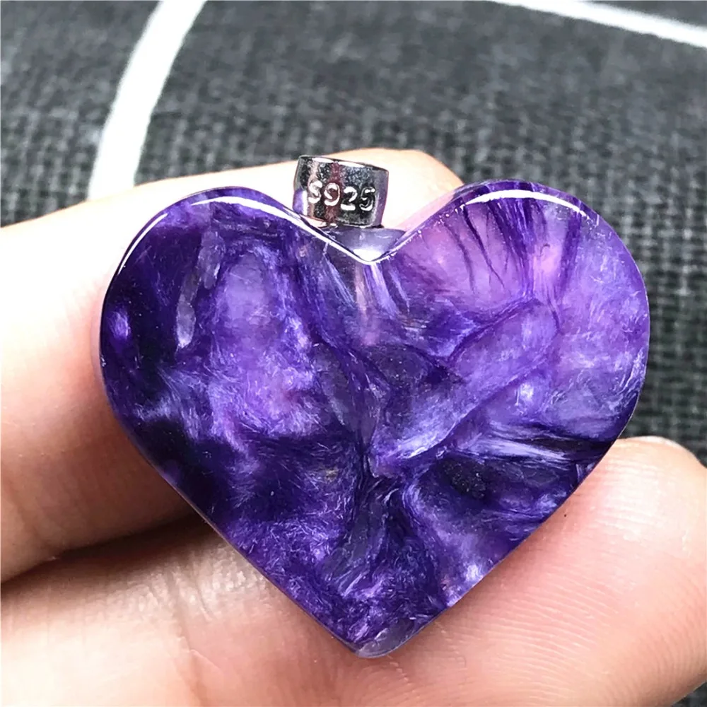 Heart Purple Charoite Pendant (16)