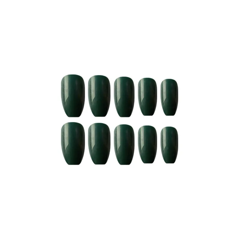 Nusx Extra Long French Fake Nail Extreme Stiletto Sharp Gradient Green 24pcs Fake Nails Acrylic False 5
