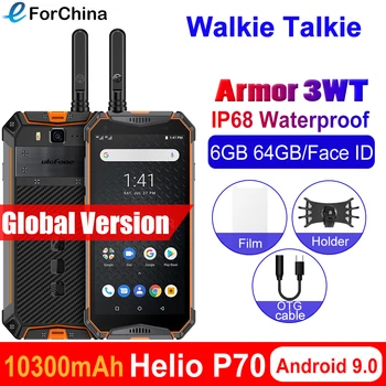 Перейти на Алиэкспресс и купить Смартфон Ulefone armor 3WT, прочный, Android 9,0, 5,7 дюйма, Helio P70, 6 ГБ + 64 ГБ, Face ID, NFC Global, 4G, 10300 мАч