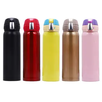 

Double Walled Vacuum Insulated Travel Coffee Mug, Stainless Steel Flask, Sports Water Bottle, One Hand Open,16OZ