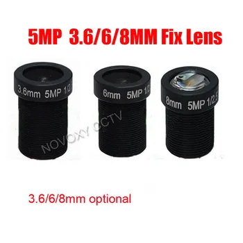 CCTV/IP 카메라용 CCTV 카메라 보드 렌즈, 메가픽셀 HD 1/2.5 인치 M12 마운트, 5mp, 3.6mm, 6mm, 8mm