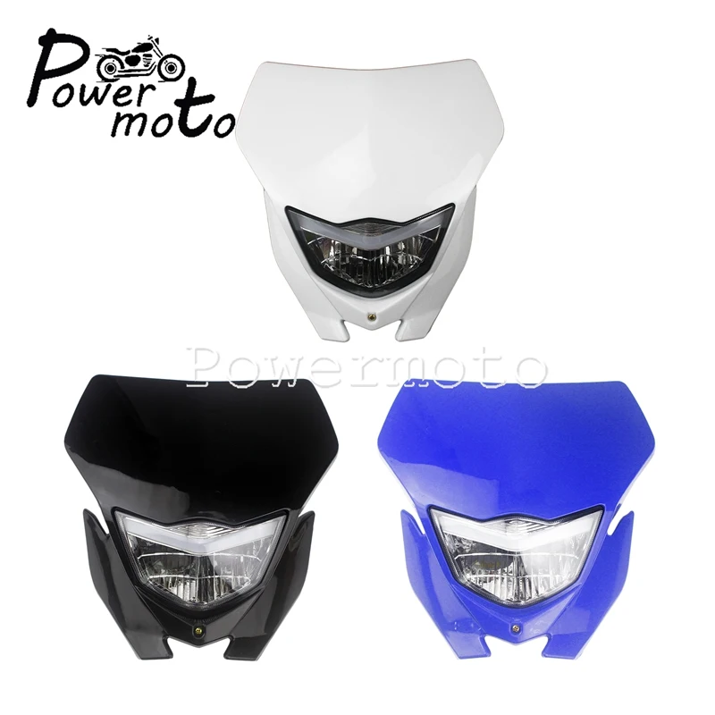 Внедорожные фары для мотокросса Dual Hi/LO Light Dirt Bike передняя лампа W/светодиодный противотуманный фонарь для Yamaha WR TTR YZF 250 450 WR450 WR250