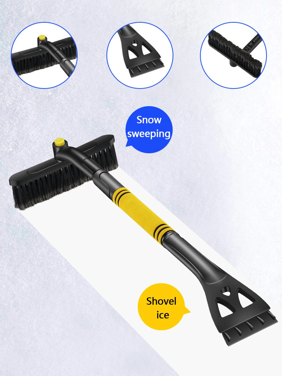 Выдвижная щетка для снега со скребком и скребок для льда, пенопластовая ручка, Т-образная Автомобильная щетка для снега, скребок для льда Автомобильный Автомобиль Грузовик
