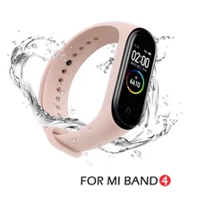 Спортивный мягкий силиконовый ремешок для часов mi band 4 3 ремешок для спортивных часов ремешок для часов mi 4 3 Аксессуары для часов Ремешки для часов