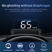 C100 hud espelho do carro cabeça up display brisa velocidade projetor alarme de segurança temperatura da água overspeed rpm tensão condução computador