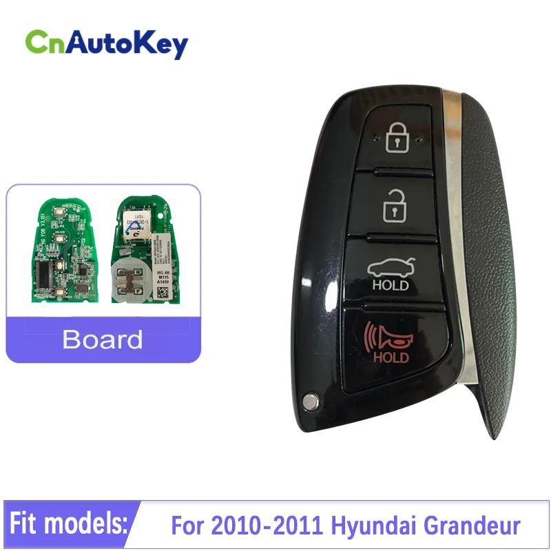Оригинальный Смарт-брелок CN020153 для Hyundai Azera 2013 4 кнопки пульт дистанционного
