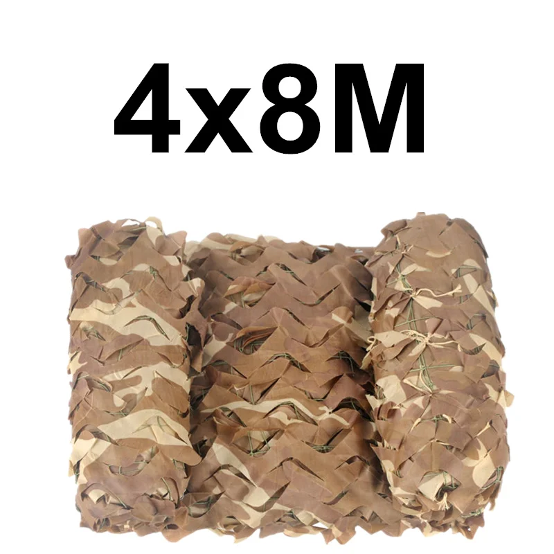 4x8M WELEAD пустыни усиленный камуфляжная сетка военный, песочный бежевый сад затенение беседки большого Размеры 3x7 м 5x5 м 4x6 м, 4x8 м 4x9M 3x8M 3x9 - Цвет: 4x8M