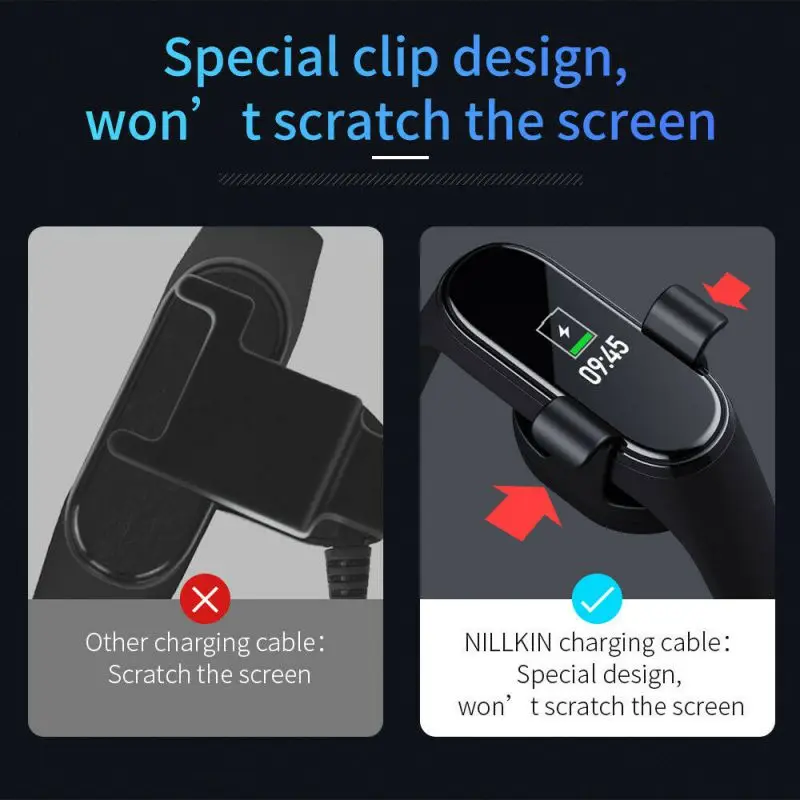 30 см Длина usb кабель для зарядки данных для Xiaomi Mi Smart Band 4 износостойкий портативный зарядный кабель