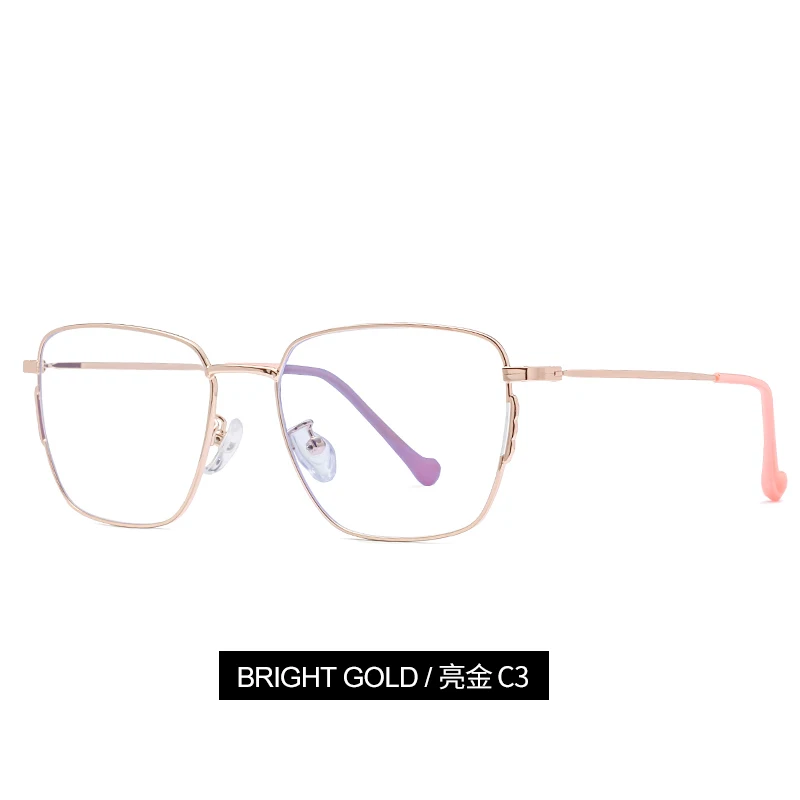 bright gold KANASTAL анти Синие лучи компьютерные очки для женщин очки для мужчин анти лучи радиационные оправы для очков металлические унисекс Синие лучи очки - Цвет оправы: bright gold