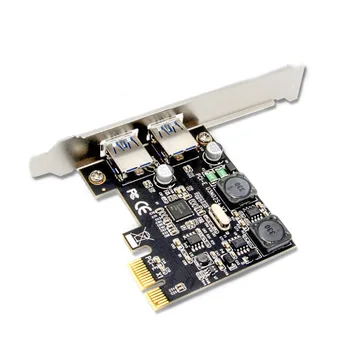 

PCI Express Expansion Card Super Fast Connector For Desktop Support Easy Apply Self Powered Durable 5Gbps 2 Port USB 3.0
