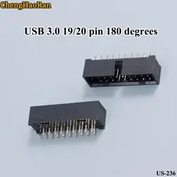 ChengHaoRan 50 шт./партия USB 3,0 19/20 pin 180 градусов простой рог сиденье медная булавка прямой контакт ISP интерфейс загрузки