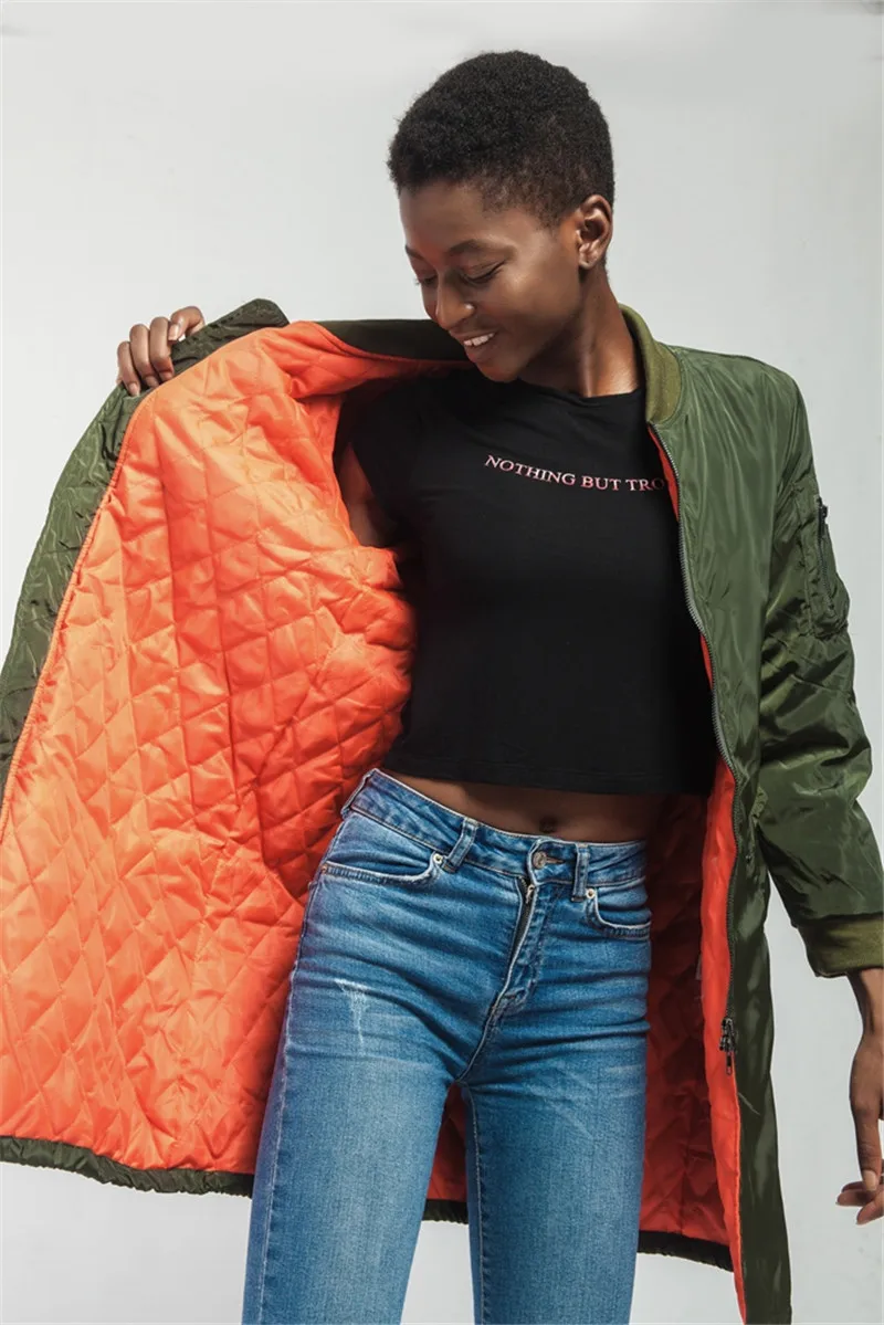 

SZMALL Newest 2020 Pop Women Long Coat Winter Warm Outwear Female Long Sleeve Zipper Jacket Lady Straight Streetwear Clothes