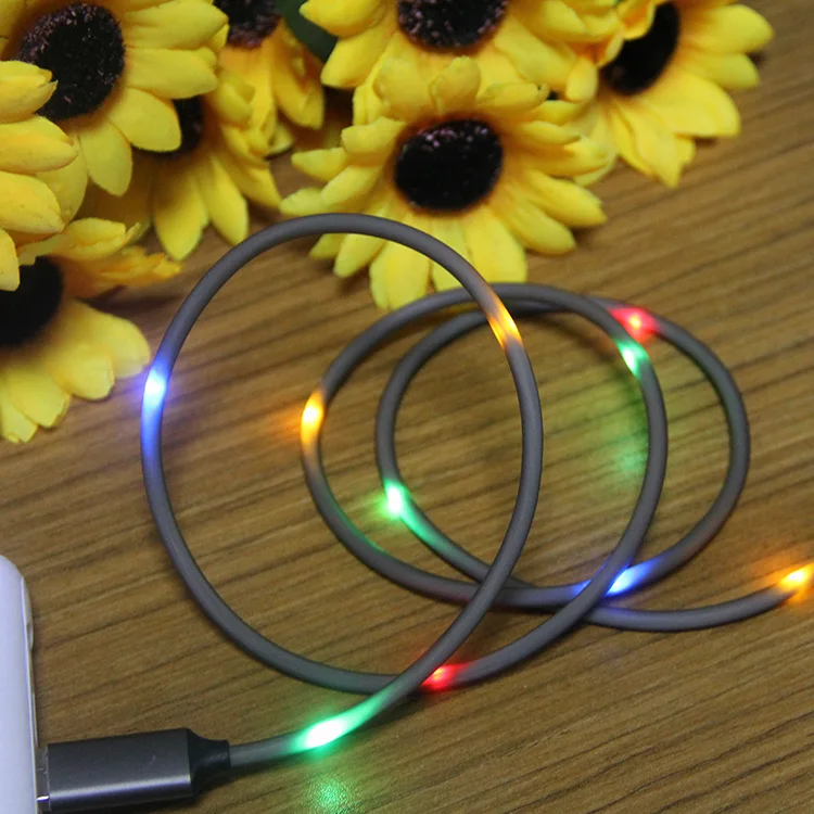 

Smart Sense Colorful LED Light Usb charger Cable Night Glowing Charging wire cord For Apple iPhone 6 s 6s 7 8 Plus Xs Max XR 11