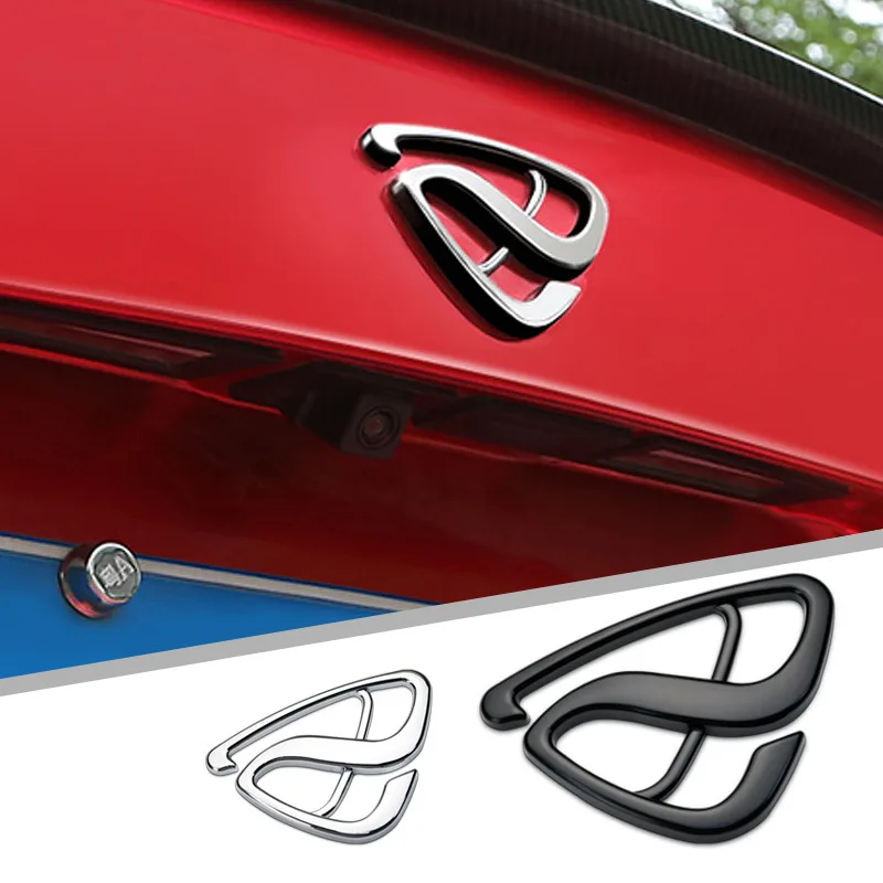  Noizzy Rotary Engine Standard Symbol Car 3D Metal Emblem Chrome Axela Badge Atenza Black Sticker Ta