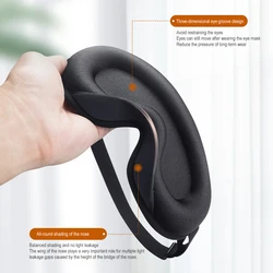 3D Sleep Mask Memory Foam Sleeping Stereo Eye Mask Block Out Light Blindfold For Women Men Dream Night Bandage Sort Eyepathces