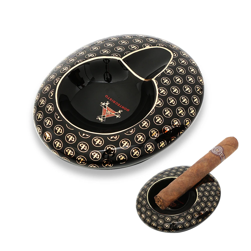

Galiner Ceramic Cigar Ashtray Portable 1 Slot Cigar Holder Standing Pocket Mini Home Indoor Ash Tray For Cigar