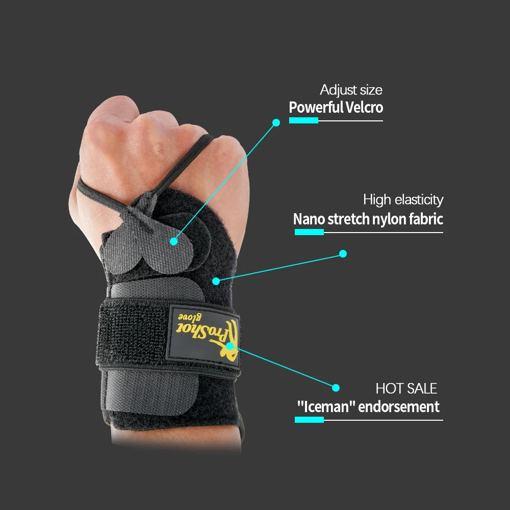 Guanti CRICAL Train Tool Integrated Wrist Trainer Corrector Wristband Glove Pool Carom Snooker Practice accessori da biliardo