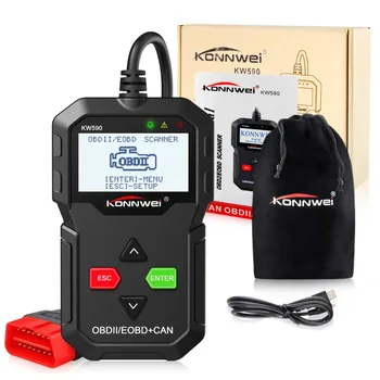 

2019 OBD Diagnostic Tool KONNWEI KW590 Car Code Reader automotive OBD2 Scanner Support Multi-Brands Cars&languages