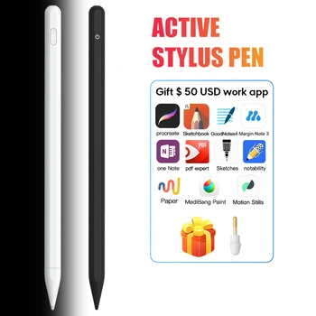 

Capacitive Touch Screen Stylus Active Stylus Pen For iPad Pencil 10.2 Air 3 For Mini 5 2020 12.9 Pro 11 Not For Apple Pencil 1 2