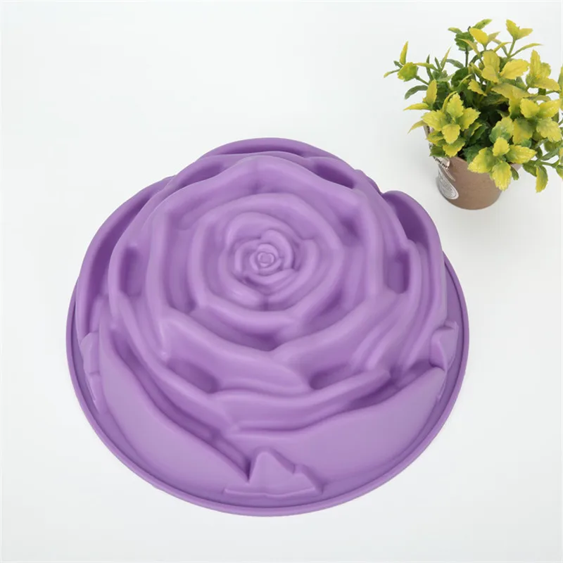 Big Rose Silicone Mousse Pan Cake Mold Baking Forms Bakeware 3D For | Дом и сад