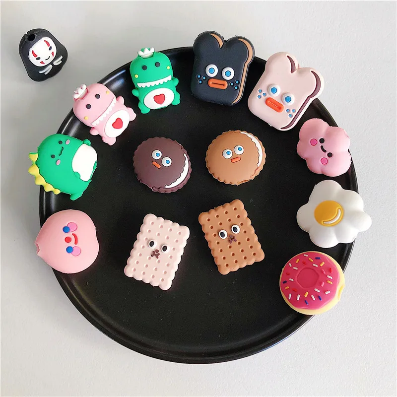 

Cable Bite Protector for iphone Cable Winder Phone Holder Accessory Cable Biters Squishy Doll Model Biscuits No Face Man Peach