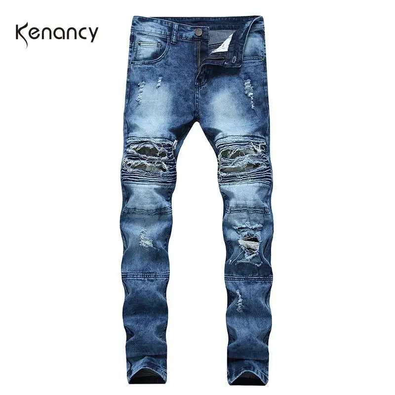 Брюки Hemiks мужские зауженные уличная одежда с разрезами плиссированные