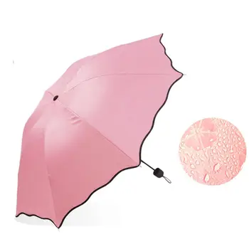 

Umbrella Blossom In Water Creative Sunshade Folding Sun Umbrella Black Rubber Outdoor Sunny Umbrella Outside Supplies Home Decor
