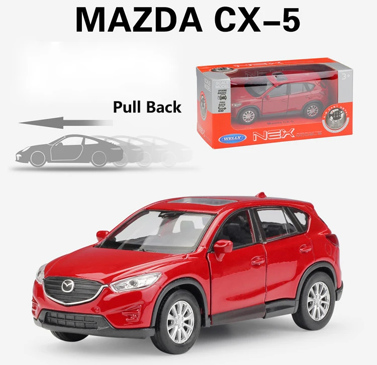 WELLY литье под давлением 1:36 Масштаб Similator игрушечный автомобиль MAZDA CX-5 модель автомобиля оттягивающийся автомобиль из сплава металлическая игрушка автомобиль для детей Коллекция подарков