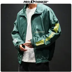 Privathinker 2019 черные японские Свободные Лоскутные мужские куртки хип хоп Уличная Мужская куртка с принтом 5XL стиль сафари мужская одежда