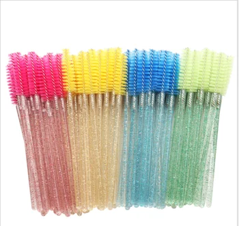 

new arrvial50pcs Shiny Disposable Eyelash Applicator Wands Curler Brush Set Mascara Eyebrow Spoolers Comb Wands Spoolies Brushes