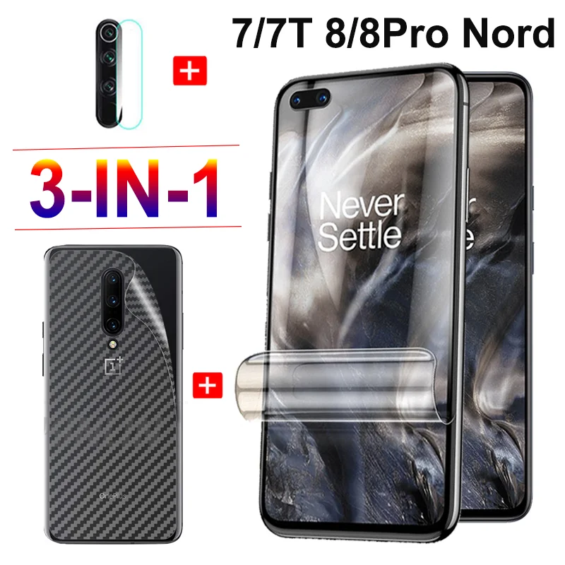 360° полное покрытие 8 8Pro OnePlus Nord чехол Гидрогелевая пленка 7 7T Pro oneplus pro мягкая