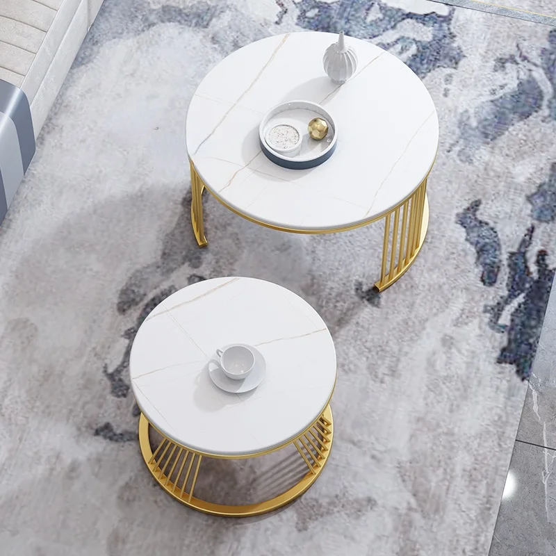 Circular double Marble top Convertible Coffee Table 2 Circular double Marble top Convertible Coffee Table 2