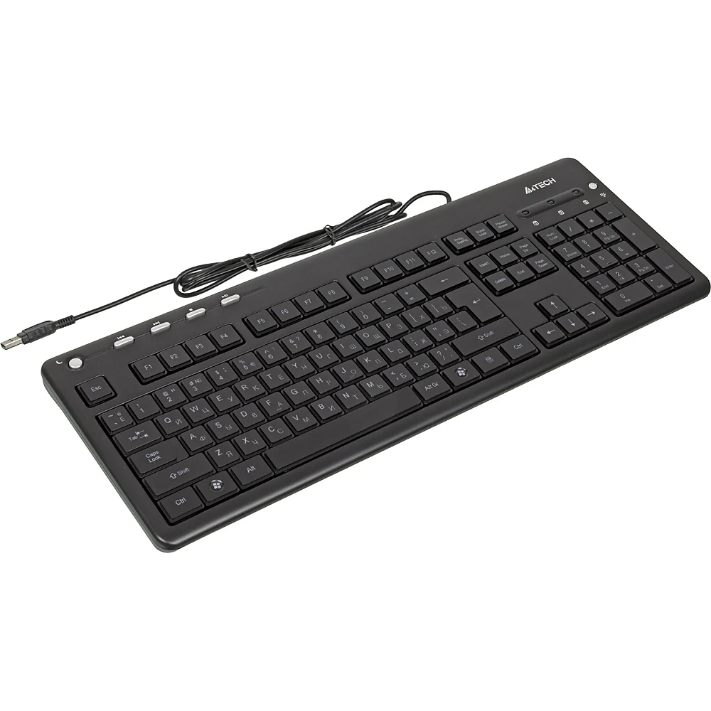 Клавиатура A4 KD-126-2 черный USB slim Multimedia LED