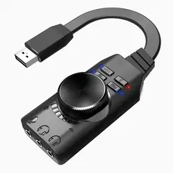 Carte son externe 7.1 canaux pour ordinateur de jeu PUBG, adaptateur USB 3.5mm, Plug and Play, pour PC portable 