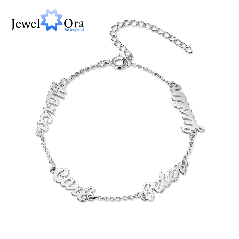 925 Sterling Silver Name Bracelets 925 Silver Bracelet Letter 925 Sterling Silver Aliexpress