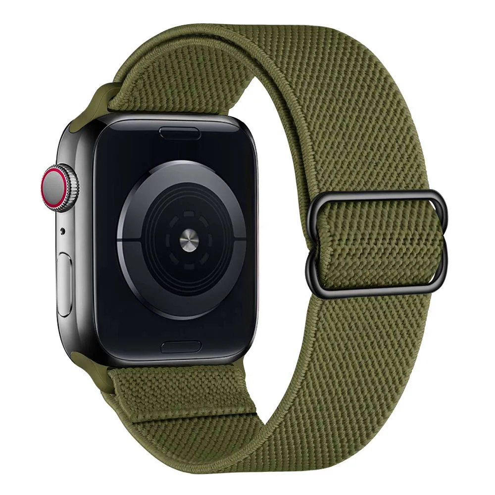Ремешок для Apple Watch band 44 мм 40 45 41 42 38 эластичный браслет correa iWatch Series 3 5 SE 6 7 | Наручные
