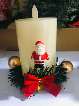 

Key Remote Control Led Candle Christmas Tree Decorations Home Furnishing Santa Claus Romantic Candle Lamp LED Candle