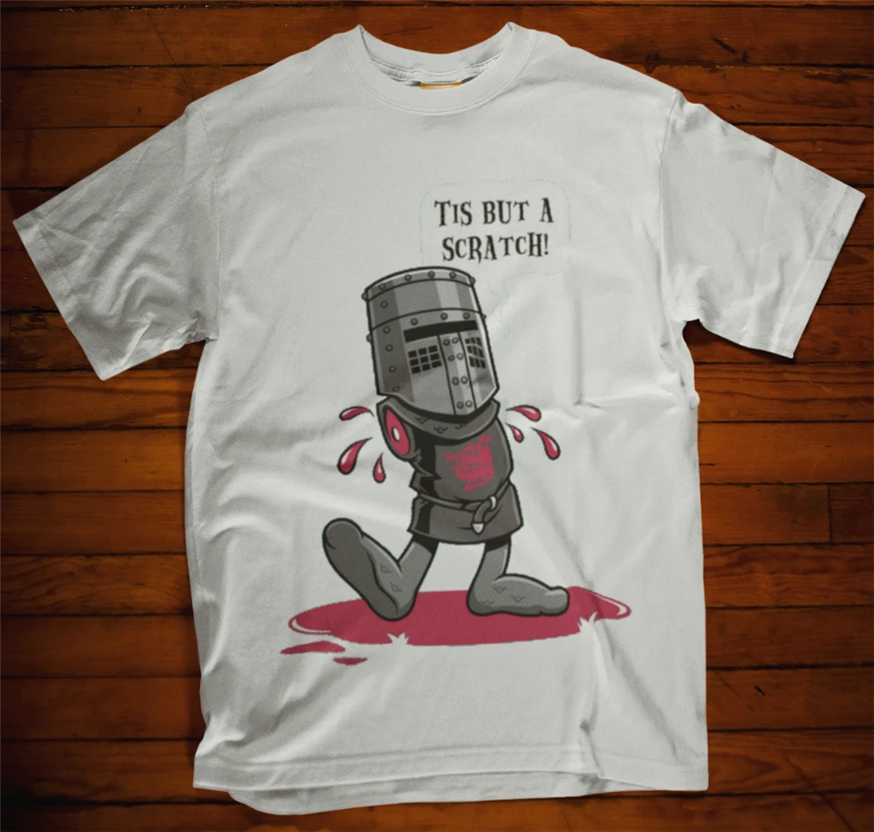 Monty Python/футболка с изображением короля Артура рыцаря Тиса царапины Ретро стиль 80s