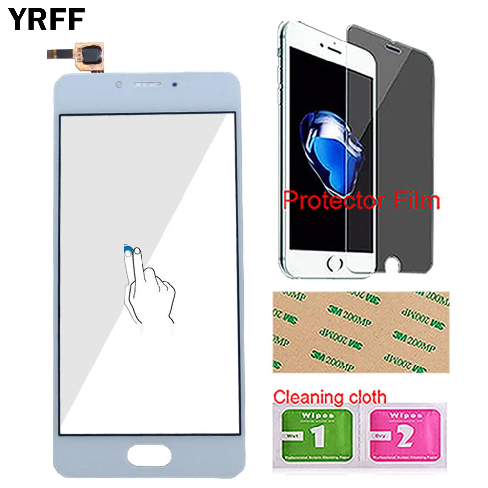 White No Tools " сенсорный экран передняя панель для Meizu U10 Meilan U10 сенсорный экран сенсор дигитайзер передний ремонт внешнего стекла инструменты защитная пленка - Цвет: White No Tools