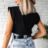 2022 Blouse Women Casual Summer Solid Color Stand Collar Short Sleeve Slim Blouse  Women's Clothing блузка женская ► Photo 2/6